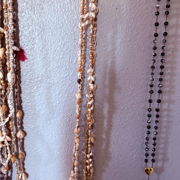 Seashell Beaded Necklace in Earthy Tones - Picture 2 of 2